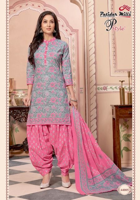 Patidar P Style 44 Regular Wear Printed Cotton Dress Material Collection
